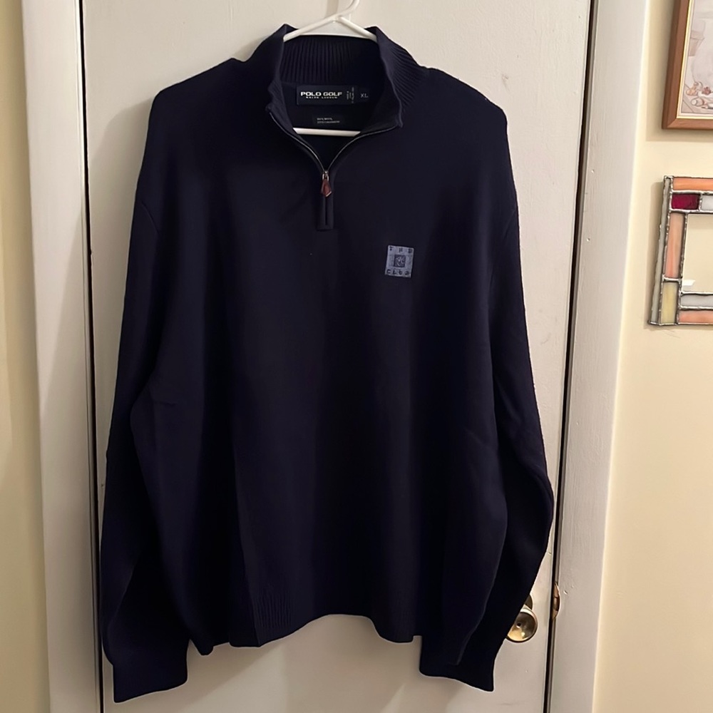 Vintage Ralph Lauren Polo Golf quarter zip sweater men’s XL wool and cashmere
